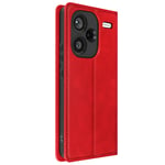 Avizar Case formi Note 13 Pro Plus Wallet Video Support Soft Cover, Red