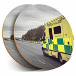 2 x Coasters - Ambulance Emergency Services Home Gift #15804