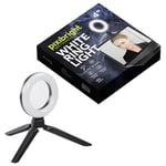 Pixibright 4" LED Fill Ring Light with Tripod Stand & Phone Mount | 2m USB Cable | Dual Color White/Yellow Adjustable Lighting | 800 Lumens for Perfect Lighting in Photos, Videos, and Livestreams