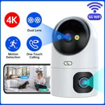 4K PTZ IP Camera 10X Zoom Dual Lens Auto Tracking Wifi CCTV Camera Color Night H