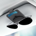 Porte Lunettes de Voiture, Porte-Lunettes de Soleil de Visière de Voiture Universelle, Porte Lunettes en Cuir pour Accessoires Automobiles (Noir)