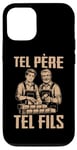 Coque pour iPhone 13 Tel père tel fils accessoire ouvrier maçon humour