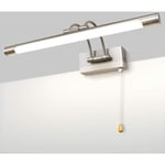 Led 8W IP44 Miroir Applique Murale Éclairage De Salle De Bain Nickel Intérieur Éclairage Avec Interrupteur, 40CM 3000K Appliques Pour Tableaux et