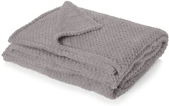 Dreamscene Soft Warm Waffle Throw Blanket Charcoal Grey 200 x 240cm