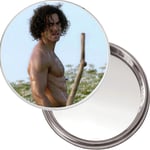 NEW Unique Button Mirror An image of a bare chested Ross Aiden Turner in Poldark