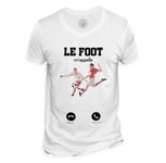 T-Shirt Homme Col V Le Foot M'appelle Sport Passion Football