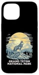 Coque pour iPhone 15 Grand Teton National Park Grey Wolf Wildlife Wyoming