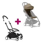 Stokke Pack chassis poussette YOYO³ Blanc + pack 6+ Toffee