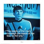 Star Trek (Spock iQuote 40 x 40 cm Toile Imprimée