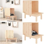 Vidaxl - Maison pour chat 60x36x60 cm Bois de pin massif - maison pour chat - maisons pour chat - Home & Living - Brun