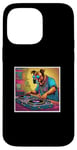 iPhone 14 Pro Max Dog Music DJ Turntables Mixing Vinyl Record Party Graphic Case