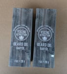 Viking Revolution Beard Oil for Men Argon Jojoba All Natural 30 ml x 2 FASTP&P