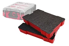 Shadow Foam Packout Compact Organiser Inserts – Perfect Fit for Milwaukee Packout Compact Organiser [Red 50mm Twin Pack] Easy Peel Foam for Milwaukee Packout System