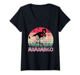 Womens Mamamingo Cute Flamingo Lover Mothers Day Gift Ideas V-Neck T-Shirt