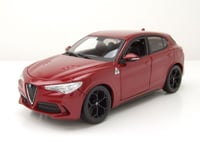 Alfa Romeo Stelvio 2017 Rouge Métallique Maquette de Voiture 1:24 Burago