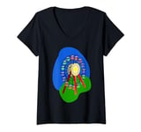 Womens Ferris Wheel Ride Carnival Amusement Park V-Neck T-Shirt