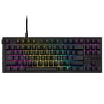 NZXT Function 2022 TKL Mechanical PC Gaming Keyboard - Illuminated - Linear RGB Switches - MX Compatible Switches - Hot Swap - Durable Aluminum Top Plate - Gaming Keyboard UK | EN (QWERTY) Black