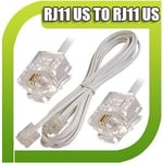 20M High Speed RJ11 to RJ11 BT Broadband Extension Cable Lead For ADSL Modem Router Internet Sky Box 20 M Meter Metre UK