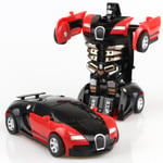 Barn's Toy One-Click Impact Deformation Bil Robot Bil Tröghet Toy Car