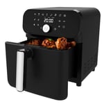 Cecotec Friteuse sans Huile Cecofry Smokin' Duo 6000 6L Double Résistance. Air Fryer 2000W, 2 en 1: dorer et fumer, 13 menus, température réglable, écran tactile multifonctionnel