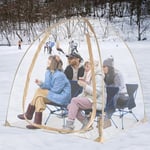 TopGold Sports Tent Weather Proof Pod Clear Bubble Tent Outdoor Instant Pop Up Shelter Chair Tent 63''x63''x64''H, Beige(9068)