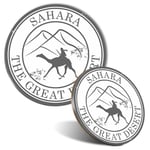 Mouse Mat & Coaster Set - BW - Sahara The Great Desert Travel Camel  #40039