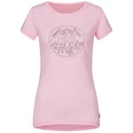 Super.Natural T-Shirt imprimé à Manches Courtes pour Femme avec Laine mérinos XS Fairy Tale Melange/Light Grey Backdrop