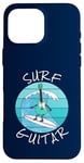 Coque pour iPhone 16 Pro Max Surf Guitar Guitariste électrique Surfeur Vacances d'été