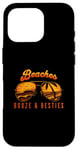 Coque pour iPhone 16 Pro Beaches Booze & Besties Lunettes de soleil aviateur