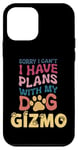 Coque pour iPhone 12 mini Nom de chien Gizmo Cadeau personnalisé Busy With My Dog Gizmo