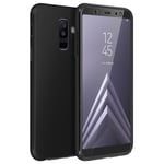 Coque Galaxy A6 Plus Protection Silicone + Arrière Polycarbonate - noir