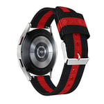 System-S Bracelet 20 mm en nylon pour montre connectée Samsung Galaxy Watch 4 Bleu rouge, bleu/rouge, Eine Grösse, Classique