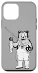 iPhone 12 mini Bear Fisher Holding its Latest Catch, Angler Angling Fishing Case