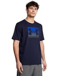 UNDER ARMOUR Mens Training Boxed Sports Logo T-shirt - Navy, Navy, Size 2Xl, Men