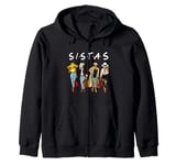 Proud Black Sistas Queen Melanin Afro African American Women Zip Hoodie