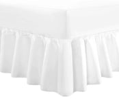 Every Thread Counts - Extra Deep King Valance Fitted Sheet - Extra Deep, Made with Poly cotton Fade Resistant Material - Smooth Durable and Easy Care Fitted Bed Sheet with No Shrinkage (White)