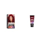 Lot de 2 produits Revlon ColorStay : Coloration Permanente - Coloration Cheveux Longue Tenue - N6.6 Rouge Intense + Revlon, Colorstay, Masque Booster de Couleur rouge, Coloration Temporaire