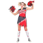 "ZOMBIE CHEERLEADER" (top, skirt, pom poms) - (XL)