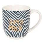 DRAEGER PARIS | Mug bleu en céramique "Super prof" | Idée cadeau Pour maîtresse, professeur, école, fin d'année | Mug thé avec coffret cadeau