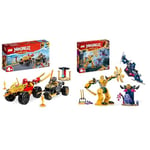 LEGO 71789 Ninjago Le Combat en Voiture et en Moto de Kai et Ras, Jouet Ninja & Ninjago Le Robot de Combat d’Arin, Jouet de Ninja pour Enfants Dès 4 Ans avec Figurines Incluant Arin