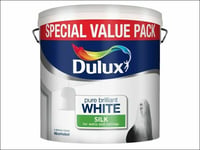 Dulux Silk Paint Pure Brilliant White SILK Emulsion - Walls & Ceilings Paint 6L