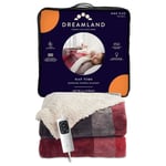 Dreamland Sherpa Heated Overblanket Single Electric Blanket Tartan Check- 16773C