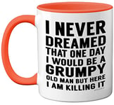 Stuff4 Grumpy Old Man Mug, Grandad Gifts, Dad, Father’s Day or Christmas Novelty Mug, Funny Gifts, Perfect Birthday Present, Funny Mugs for Men, 11oz Orange Ceramic Dishwasher Safe Mugs