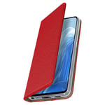 Folio Case for Oppo Reno 7 Magnetic Cover Card-holder Stand Feature Red