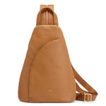 Kattee Sac à bandoulière pour femme, petit sac à dos en cuir, sac banane marron, marron