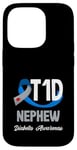 Coque pour iPhone 14 Pro Sensibilisation au diabète de type 1 T1D Neveu