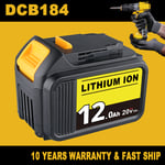 Fit For Dewalt DCB184 18V Li-Ion 12.0Ah Max Slide Battery Pack with LED Display