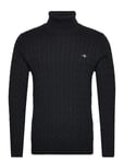 GANT Cotton Cable Turtle Neck Svart