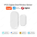 Tuya Zigbee-Capteur de porte et fenêtre intelligent,détecteur d'ouverture et de fermeture,alarme de sécurité domestique,capteur de porte antivol,assistant domestique Alexa - Type 1PCS