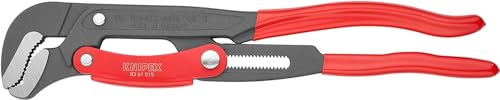 Knipex Clé serre-tubes en S avec réglage rapide à revêtement poudre gris, gainées en plastique 420 mm 83 61 015